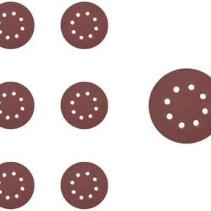 100pcs 5in Sanding Discs Set with 8 Holes | 220 Grits Hook & Loop Round Sandpaper for Random Orbital Sander, for Automotive and Woodworking